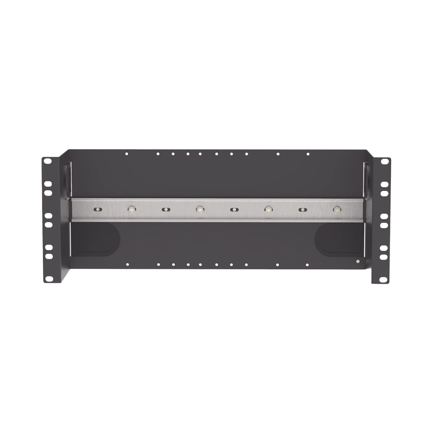 IABDIN4 Soporte Industrial Para Instalar Equipos de Montaje en Riel DIN, Para Racks o Gabinetes Estándar de 19in, de 4UR, Color Negro