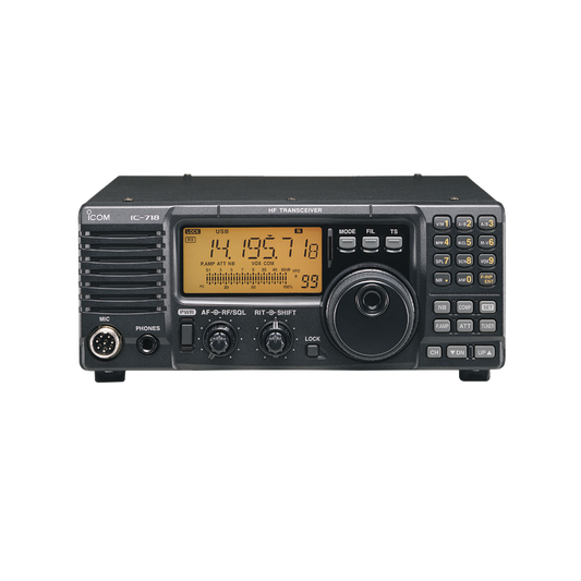 IC718E - Radio base HF para Radio aficionados 100W SSB, 40W AM, 101 canales.