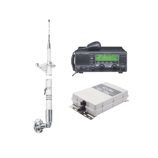 IC-M700PRO-KIT1 - Kit de radio IC-M700pro con sintonizador de antena AT-130 y antena HF Shakespeare 390