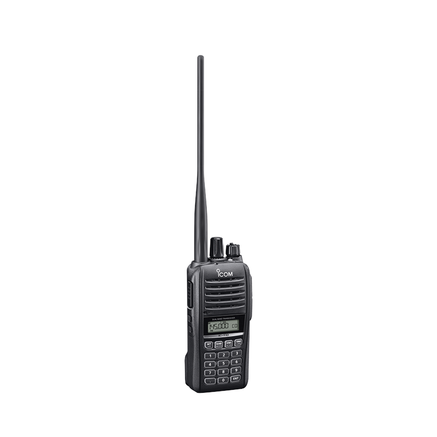 ICT10 - Radio portátil doble banda VHF/UHF, con 5 W de potencia de RF en ambas bandas.