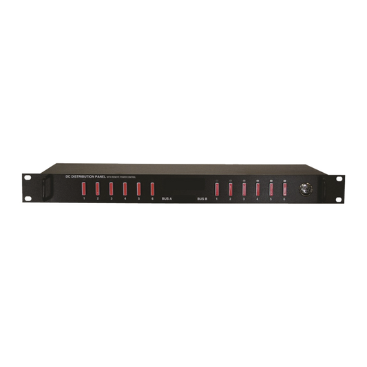PDU Básico Administrable Doble Bus, 12 Salidas con fusible tipo ATO, Aplicaciones en 12, 24 y 48 Vcc.