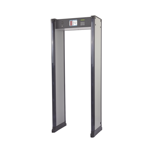 INTELL-26-ZIR - Arco Detector de Metales de 6 Zonas con Anclaje para Fijarse al Piso. Incluye Sensor IR para evitar falsas Alarmas / Certificado por la Administración Federal de Aviación de EE. UU. (FAA)