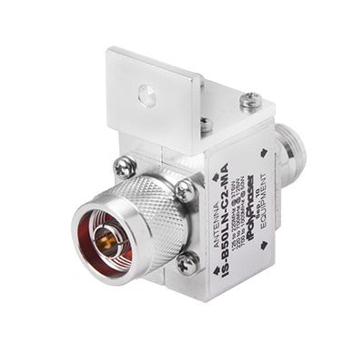 IS-B50LN-C2-MA Protector RF Coaxial Para 10 a 1000 MHz Con Ceja Frontal Con Conectores N Macho y N-Hembra, 50 ?