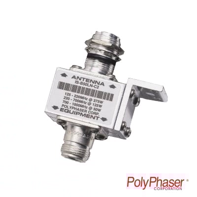 IS-B50LN-C2 Protector RF Coaxial Para 10 - 1000 MHz de Ceja Frontal y Conectores N Hembra en Ambos Lados, 50 ?