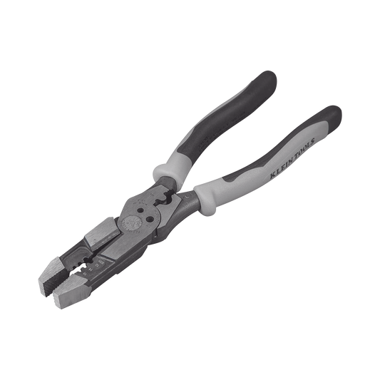 J215-8CR - Pinza Híbrida con Ponchadora de 8". Pela Cable Sólido de 10-14 AWG y Cable Trenzado de 12-16 AWG