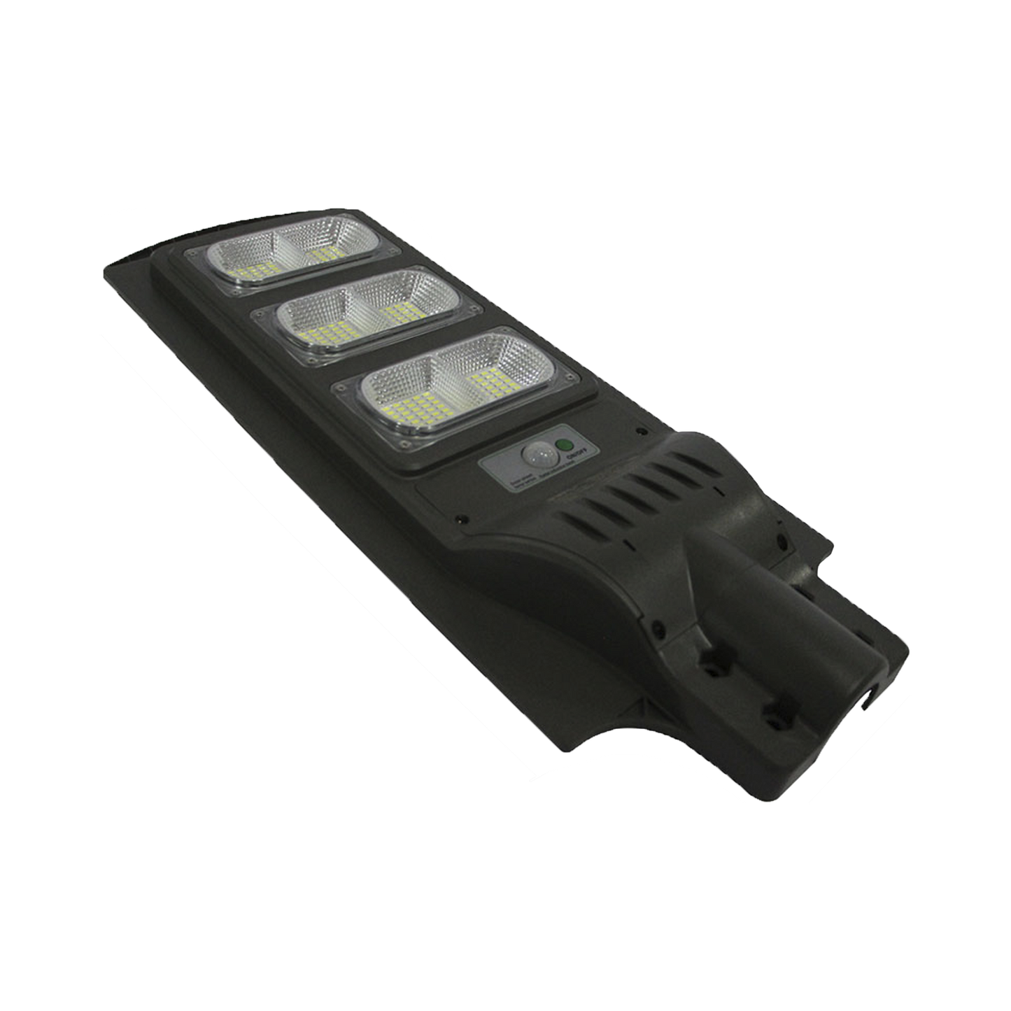 JALP-SOL01-120 - Luminaria con Panel Solar y Sensor de Movimiento de 120 W/ Luz 6 500 K / Dimensiones 625 x 240 mm / Ángulo de Luz 120°.