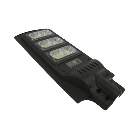 JALP-SOL01-120 - Luminaria con Panel Solar y Sensor de Movimiento de 120 W/ Luz 6 500 K / Dimensiones 625 x 240 mm / Ángulo de Luz 120°.