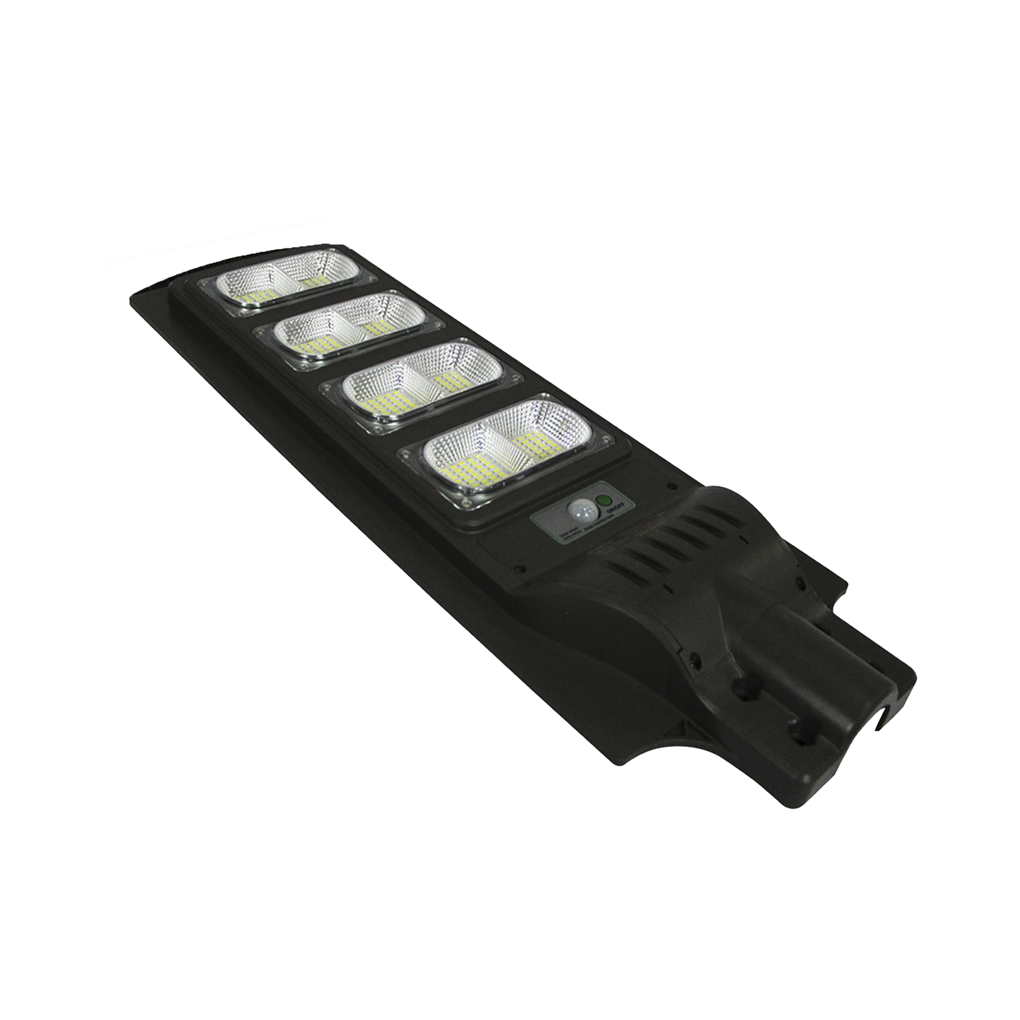 JALP-SOL-01-160 - Luminaria con Panel Solar y Sensor de Movimiento de 160 W/ Luz fría 6 500 K/ Dimensiones 720 x 240 mm / Ángulo de Luz 120°.