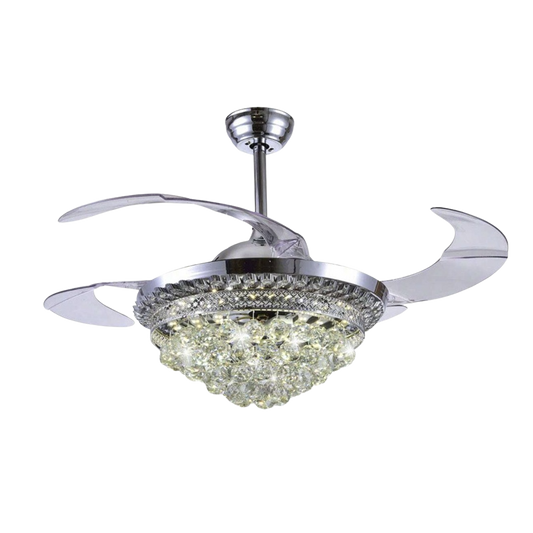 JLV-041 - Ventilador de Techo con Luminario LED de  110 V CA 50/60 Hz /  88 W /4500 Lm / 6500 - 4 000 - 2 700 K /3 Tonos de Luz / 1075 mm / 6 Velocidades /No Dimeable.