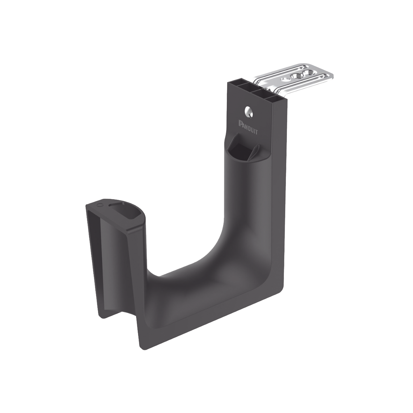 JP4CMB-X20 - Sujetador STRONGHOLD tipo J (J-Hook), Con Soporte para Montaje en Techo, Para 180 Cables Cat6, Nylon 6.6, Color Negro, 10 piezas