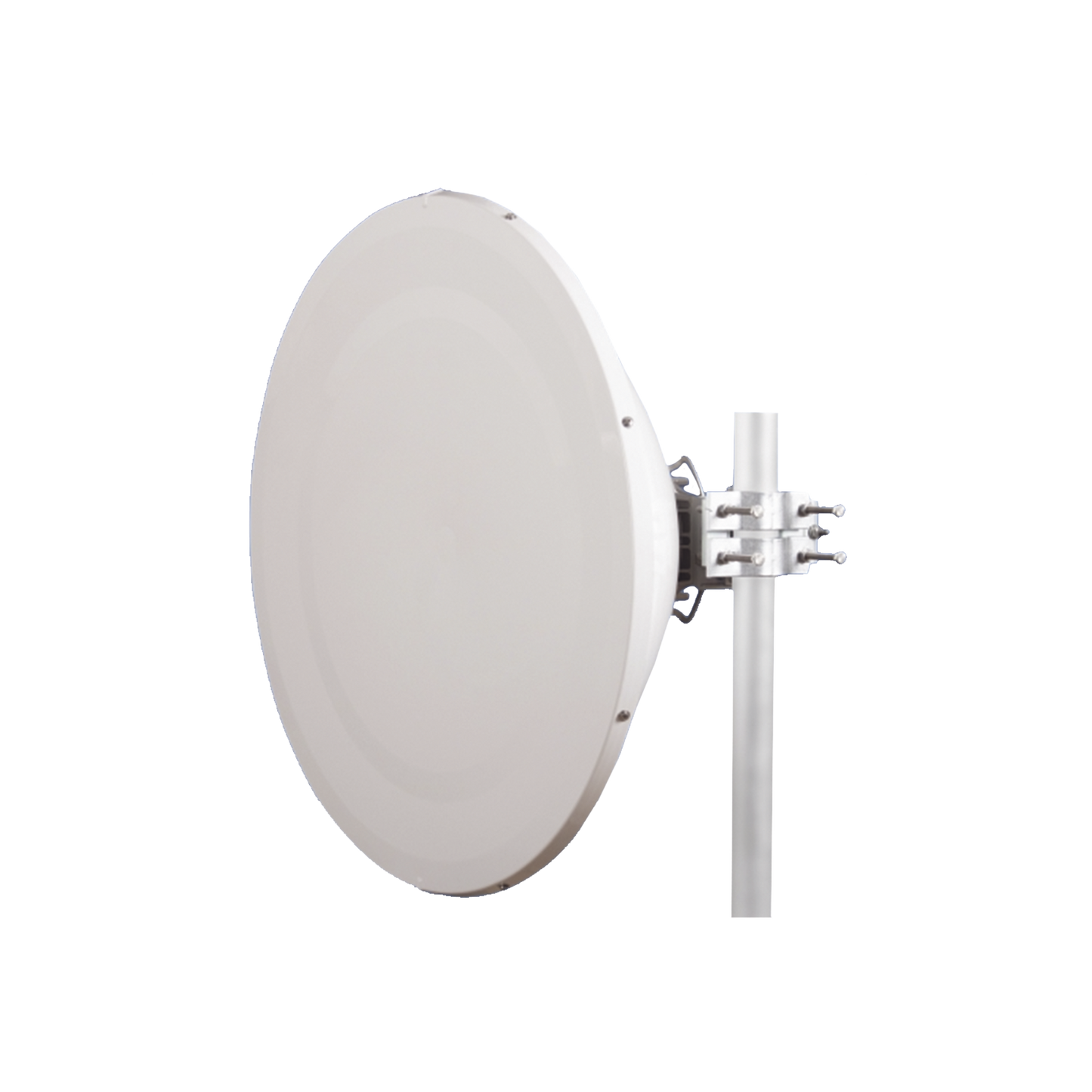 JRC35DMCB5X - Antena direccional Alto Rendimiento / Parábola profunda para mayor aislamiento al ruido /4 ft / Guía de onda  para radio B5x y C5x / Ganancia de 35 dBi / Soporte de acero inoxidable / Polaridad en 90 ° y 45 ° / Incluye montaje.