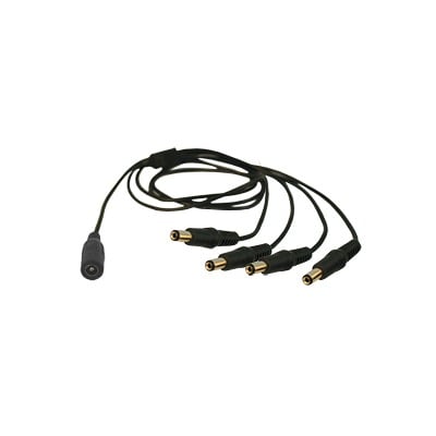 JR-F52 Cable con Conector Jack Hembra de 3.5 mm con 4 Salidas de Jack Macho (Divisor de energía)  / TIPO PULPO / 4 Conectores Macho / 1 Conector Hembra / Jack de 3.5mm
