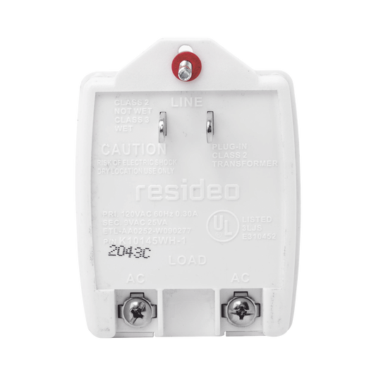 K10145WH-1 Transformador de Pared 9 Vca, 25 VA.