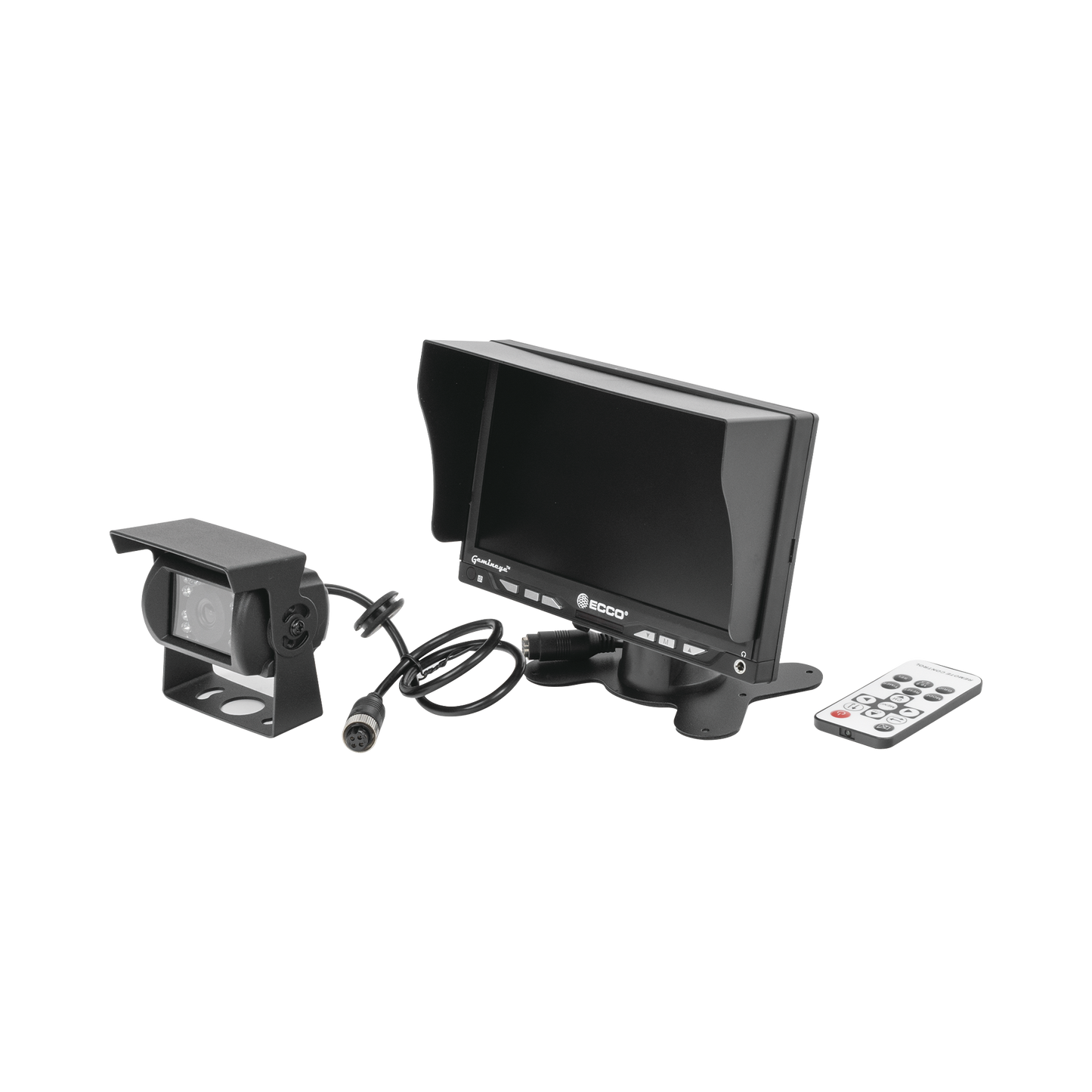 K7000B - Sistema Profesional Alámbrico  de Cámara de Reversa y Monitor para Vehículos de Trabajo y Montacargas
