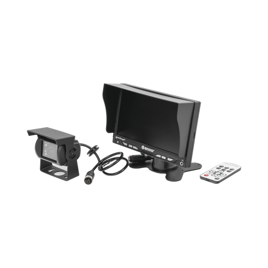 K7000B - Sistema Profesional Alámbrico  de Cámara de Reversa y Monitor para Vehículos de Trabajo y Montacargas
