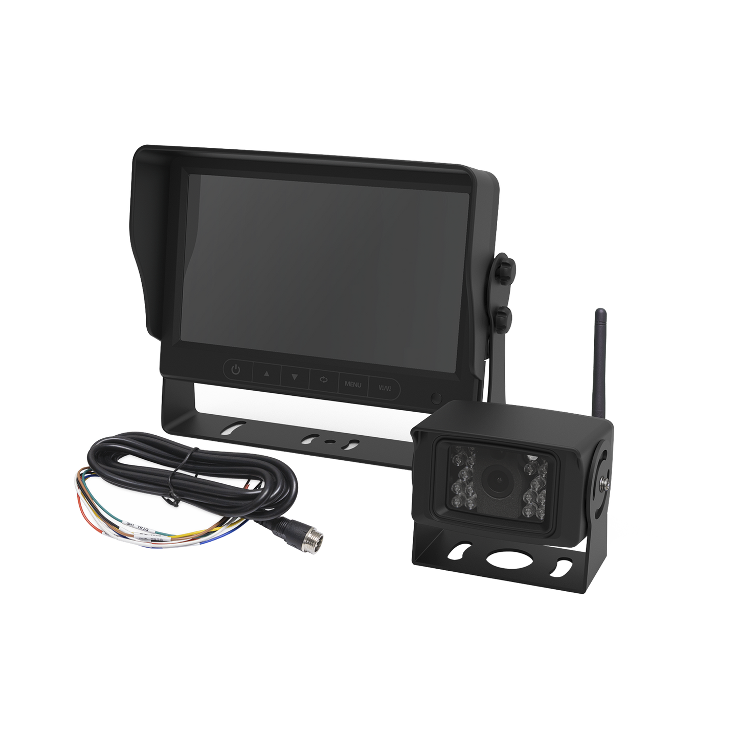 K7000BWK - Sistema Profesional Inalámbrico de Cámara de Reversa y Monitor para Vehículos de Trabajo y Montacargas