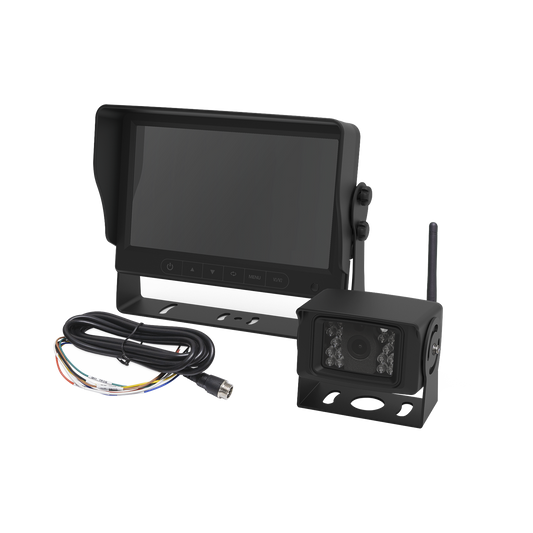 K7000BWK - Sistema Profesional Inalámbrico de Cámara de Reversa y Monitor para Vehículos de Trabajo y Montacargas