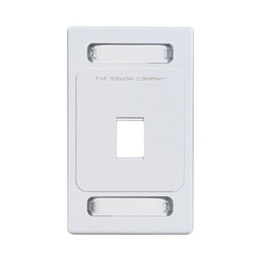 KFP-S-01-02S - Placa de Pared Keystone de 1 Salida, Color Blanco, para Jacks Keystone Z-MAX y MAX