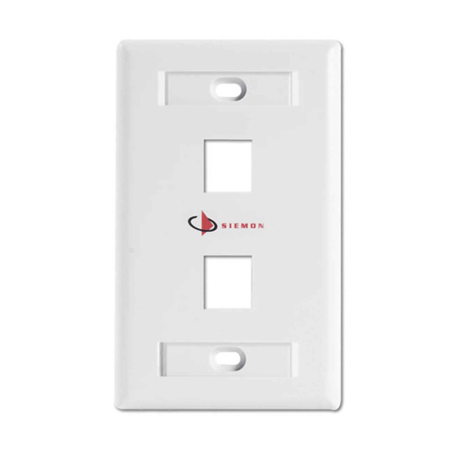 KFP-S-02-02S - Placa de Pared Keystone de 2 Salidas, Color Blanco, para Jacks Keystone Z-MAX y MAX