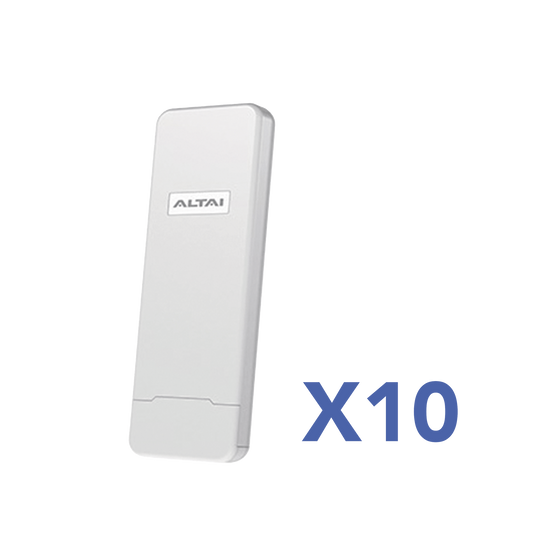 KIT-10-C1N - Kit WiFi para Comunidades (10 AP) / Solución WISP Lista para Despliegue / Cobertura hasta 800 m / Administración en Nube Gratuita