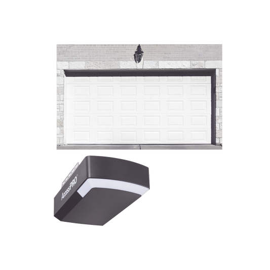 KIT-GAR188SC KIT COMPLETO Puerta GARAGE188SC / Cuadro Corto / Color blanco / Insulada / Incluye Motor FS1000APPRT / 1/2HP / Fuerte/Silencioso/Luz LED/Motor DC .