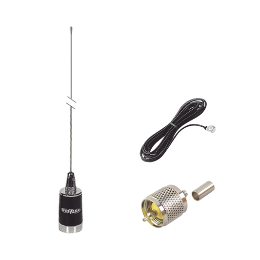KIT-LMG150 - kit de antena móvil de 3dB de Ganancia  en VHF 148-174 MHZ, Incluye LMG150 + CHMB + RFU505