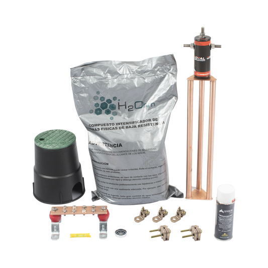 KIT-MASTER-45AB-V2 - Kit de tierra física modelo TG45AB con Electrodo Magnetoactivo, capacidad: 45 AMP