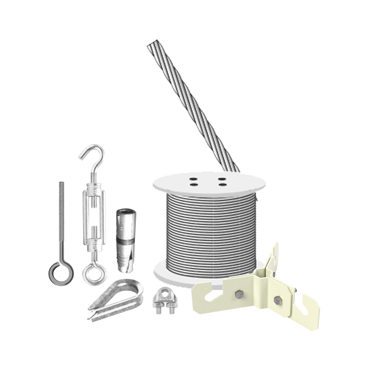 KIT-RET-3M Kit  de Sujeción de Mástil de 3 Metros a Piso de Concreto.