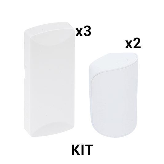KIT-RF-SFIRE-1 KIT Básico Sensores Inalámbricos - Incluye 3 Contactos Magnéticos y 2 PIR - Compatibles con Honeywell y PRO4GEN2