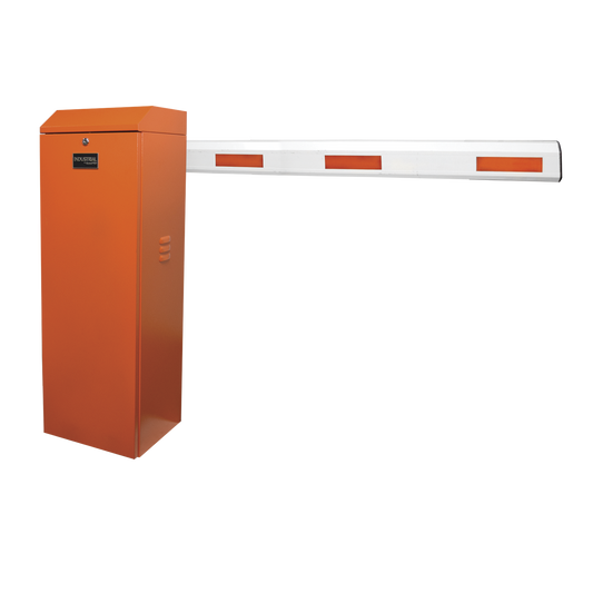 KIT-XBS-RNB Kit de Barrera Vehicular Derecha Color Naranja y Brazo Ajustable de 3.6 a 5.5 m