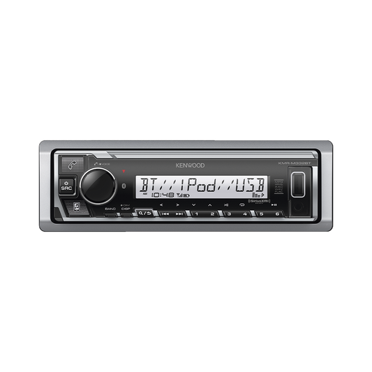 KMR-M332BT - Estéreo marino con conexión Bluetooth, iluminación multicolor variable, con entrada USB