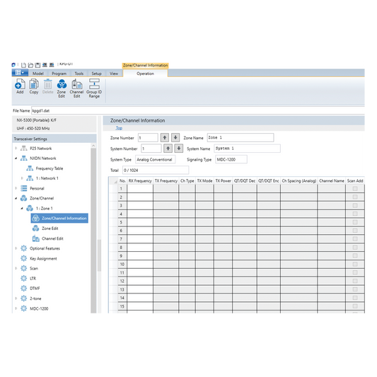 KPG-D1K - Software de programación para radios serie NX-5000 ( NX-5200 NX-5300 NX-5400 NX-5700 NX-5800 NX-5900 )