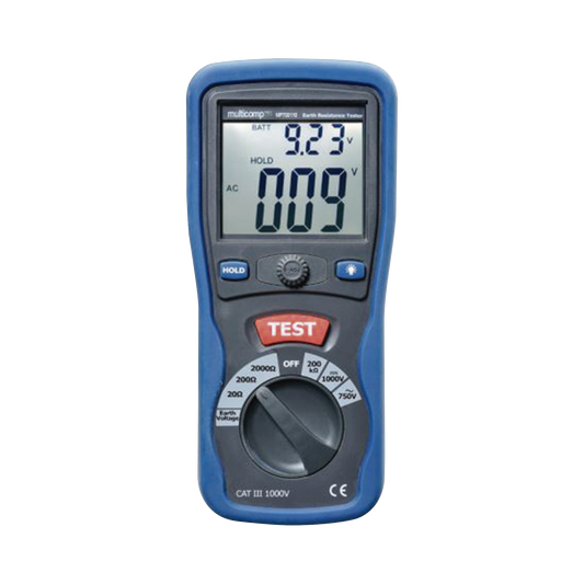 KRT-01-3PN - KIT de Medidor de Resistencia a Tierra Digital ( Terrómetro ), a 3 hilos  CAT III / 1000 V.