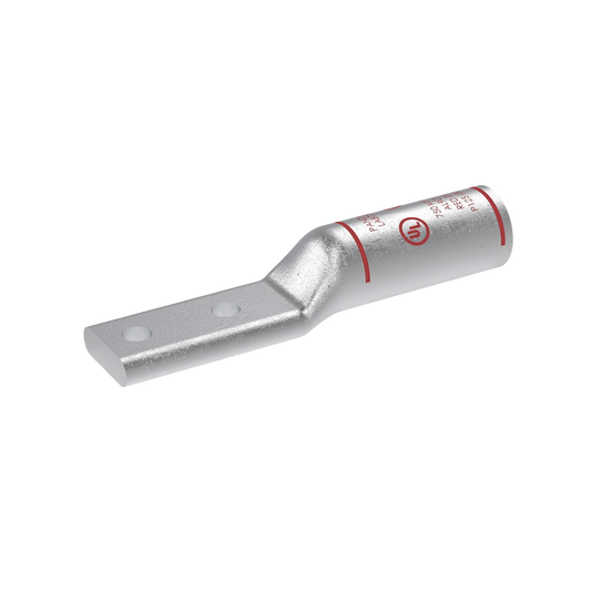 LAB750-12-24R - Zapata de compresión Aluminio LAB750-12-24R para cal. 750 Kcmil, Doble barreno para tornillo prisionero de 1/2, Espaciado de orificio 44.45mm, 1 Pz