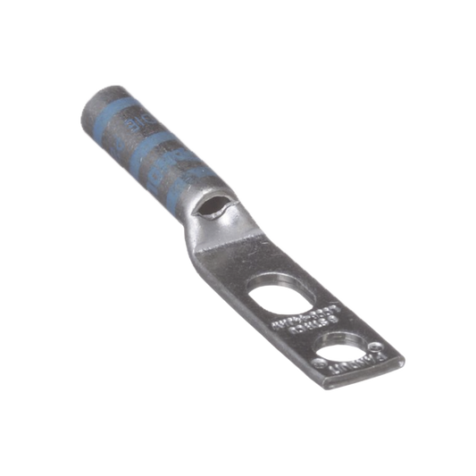 LCC6-14JAW-L - Zapata de compresión LCC6-14JAW-l para cal. 6 Awg, Doble barreno para tornillo prisionero de 1/4, 1 pz