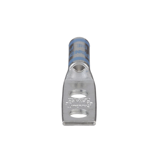 LCD6-14A-L - Zapata de compresión LCD6-14A-L para cal. 6 Awg, Doble barreno para tornillo prisionero de 1/4, Espaciado de orificio 16mm, 1 Pz