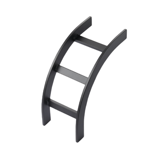 LOB12BLK - Accesorio de Escalerilla Curva Vertical (Bajada) Exterior, 12 in de Ancho, de Acero, Color Negro