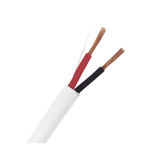 LP216W/1000 Bobina de Cable 305 Metros: 2 x 16 AWG, Color Blanco, CMR, Para Sistemas de Seguridad y Alarmas
