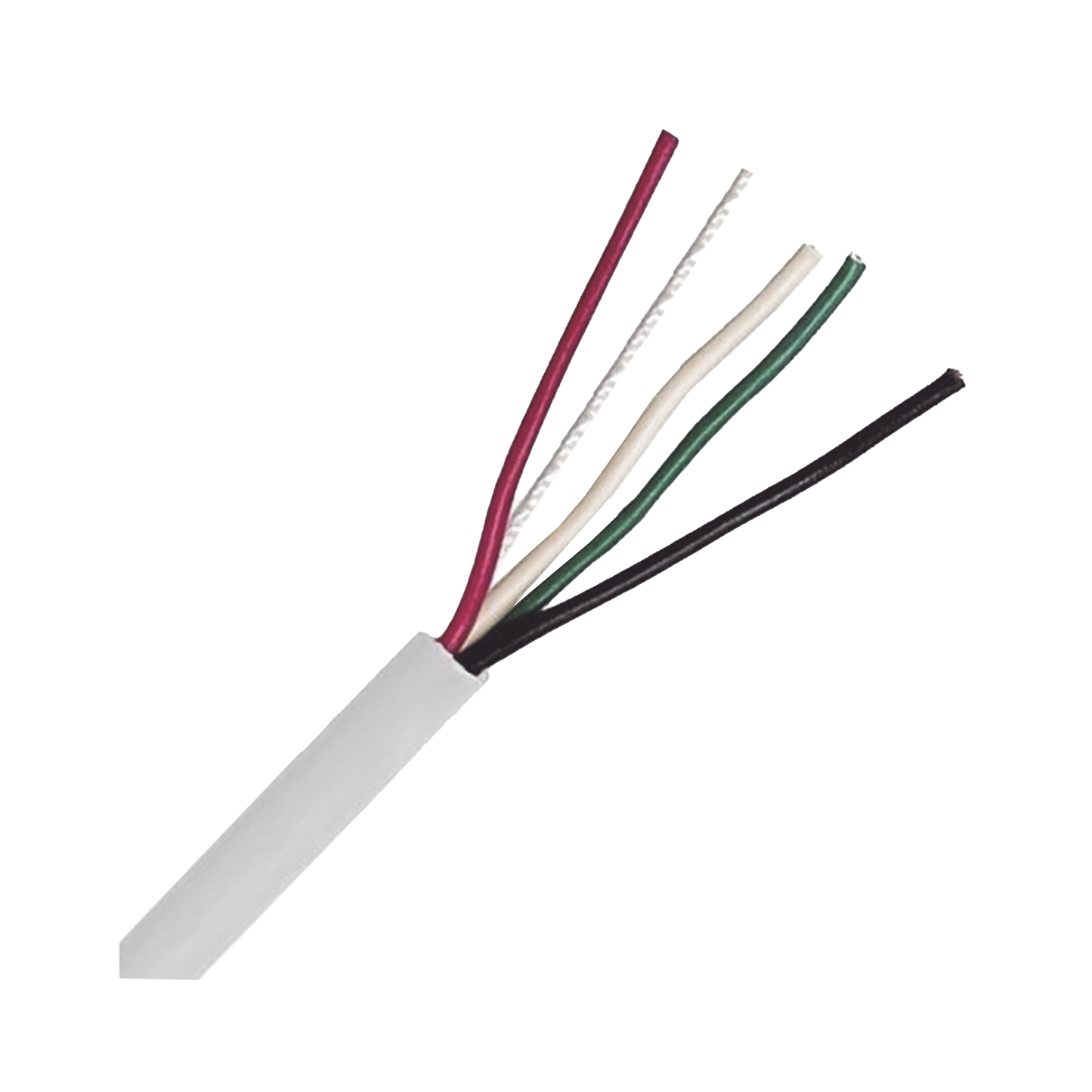 LP224W/1000 Bobina de Cable 305 Metros: 4 x 22 AWG, Color Blanco, CM, Para Sistemas de Seguridad y Alarmas