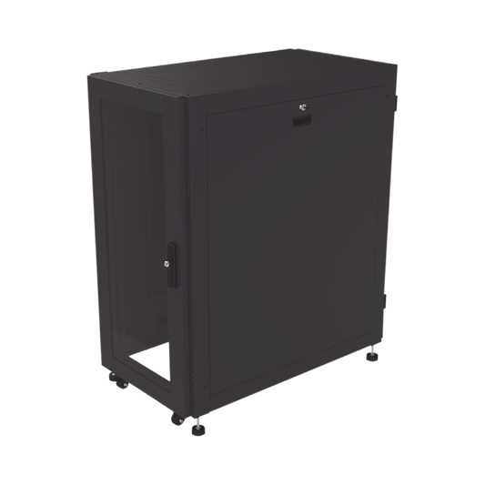 LP-60100-24U-R2 Gabinete Profesional para Telecomunicaciones de 24UR, 600 mm de Ancho x 1000 mm de Profundidad, Se envía el Gabinete Armado.