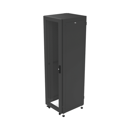 LP-6060-42U-R2 Gabinete para Telecomunicaciones Rack Estándar de 19, 42UR, 600 mm Ancho x 600 mm Profundidad. Fabricado en Acero, Se envía el Gabinete Armado.