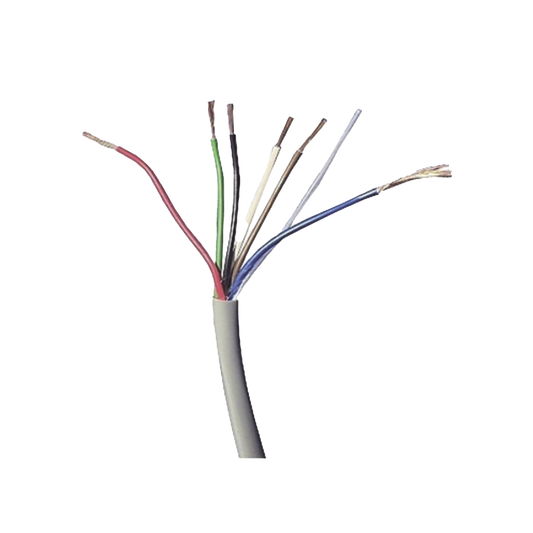 LP622W/1000 Bobina de Cable 305 Metros: 6 x 22 AWG, Color Blanco, CMR, Para Sistemas de Seguridad y Alarmas