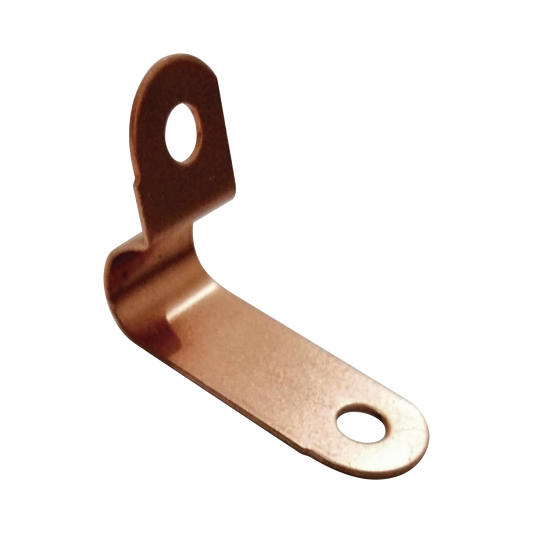 LP-A-BAJA - Abrazadera Bajada Pared / 100% Cobre 99.9% / Cable hasta 1" Di�metro / Muros y Techumbres / Sin Tuber�as / Exterior