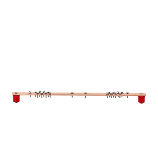 LP-BUS-RACK - Barra Distribuci�n Tierra Rack 19" / 100% Cobre / 550A Capacidad / Aisladores Rojos / 0.64 cm Espesor / J-STD-607-A