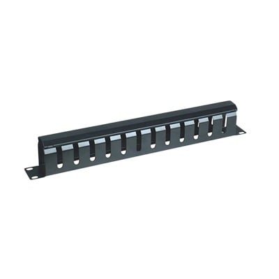 LPCM-04 Organizador de Cables Horizontal de 1U para Rack de 19 con Cubierta Metálica