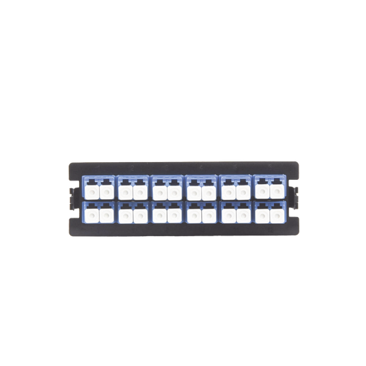 LP-FO-LC-D12-SM - Placa Acopladora para Distribuidor de Fibra �ptica LP-ODF-8024, Incluye 12 Acopladores LC Duplex para Fibra Monomodo