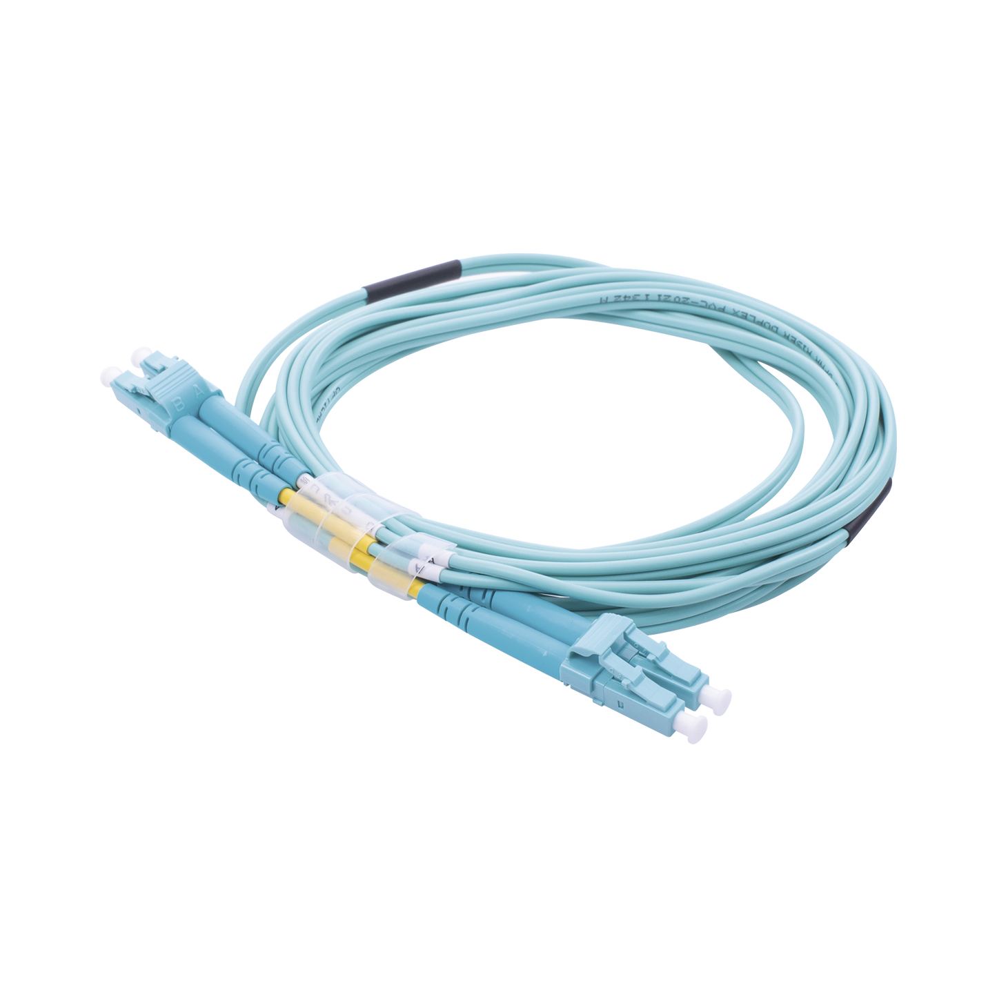 LP-FOM3-LCLC-R03 - Jumper de Fibra �ptica Multimodo OM3 50/125 LC-LC OFNR (Riser), 2.0 mm, D�plex, Aqua, 3 Metros (9.84 Pies)