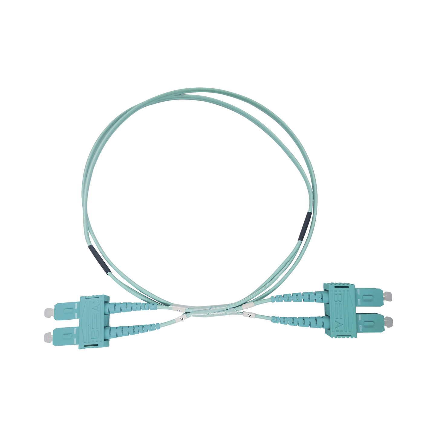 LP-FOM3-SCSC-R03 - Jumper de Fibra �ptica Multimodo OM3 50/125 SC-SC OFNR (Riser), 2.0 mm, D�plex, Aqua, 3 Metros (9.84 Pies)