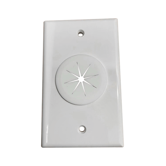 LP-FP-GROM - Placa de Pared, con Orificio y Grommet, Ideal para Pasar Cables
