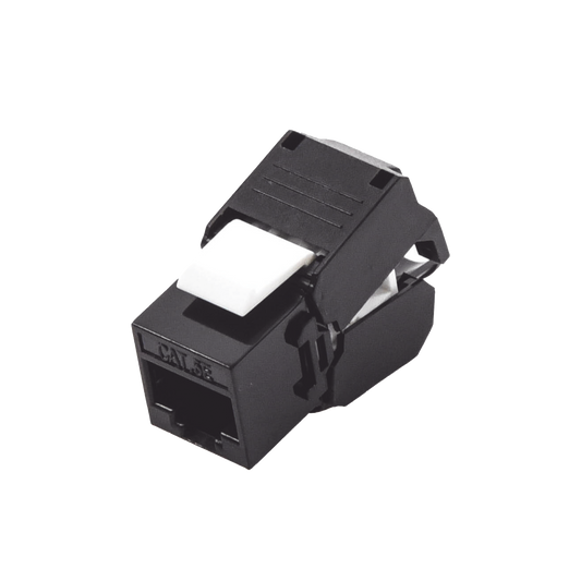LP-KJ-516-TTBK - M�dulo Jack Keystone Cat5e (Toolless), con Terminaci�n en �ngulo 180 - Color Negro, Compatible con Faceplate y Patchpanel Linkedpro